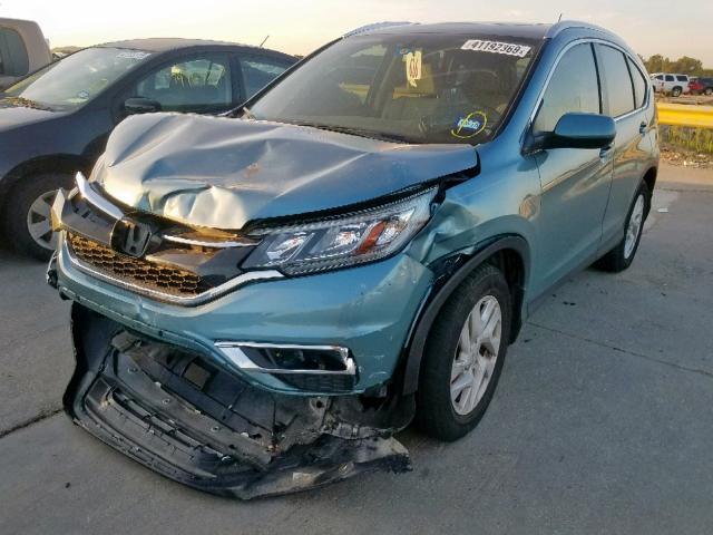 2HKRM3H78GH534410 - 2016 HONDA CR-V EXL BLUE photo 2