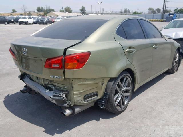 JTHBE262465003041 - 2006 LEXUS IS 350 GREEN photo 4