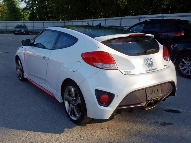 KMHTC6AE4DU121416 - 2013 HYUNDAI VELOSTER T WHITE photo 3