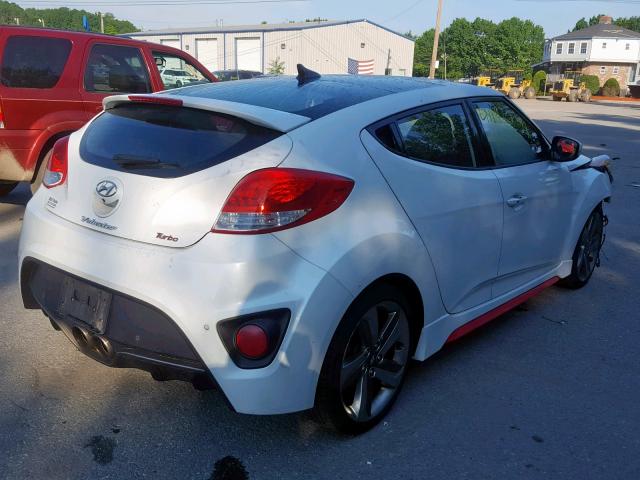 KMHTC6AE4DU121416 - 2013 HYUNDAI VELOSTER T WHITE photo 4