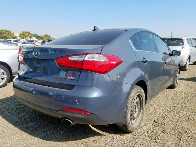 KNAFX4A85E5160805 - 2014 KIA FORTE EX GRAY photo 4