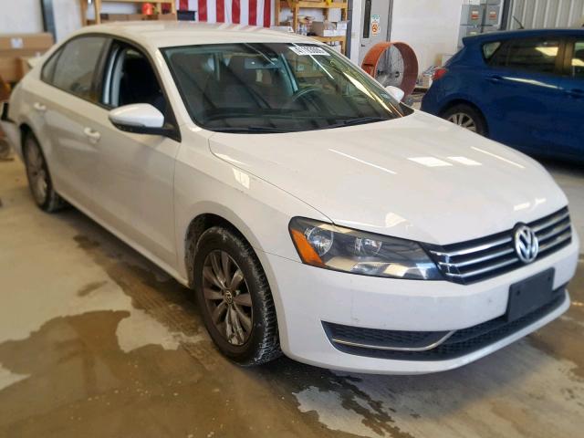 1VWAH7A33CC100138 - 2012 VOLKSWAGEN PASSAT S WHITE photo 1