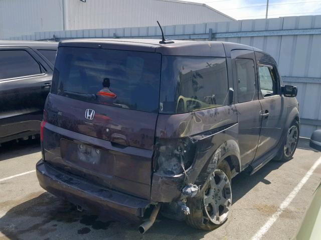 5J6YH18918L003465 - 2008 HONDA ELEMENT SC PURPLE photo 4