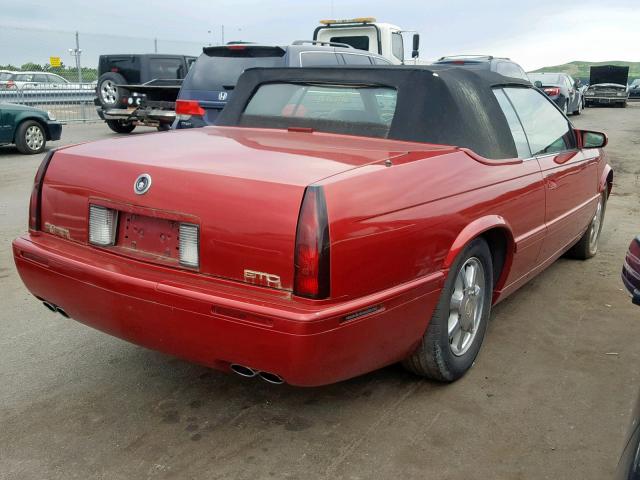 1G6ET12931B105588 - 2001 CADILLAC ELDORADO T RED photo 4