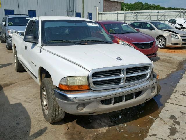 1B7GL22X71S240308 - 2001 DODGE DAKOTA WHITE photo 1