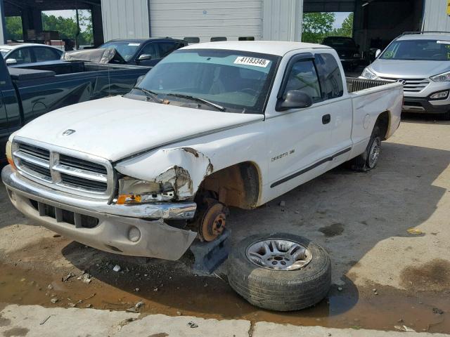 1B7GL22X71S240308 - 2001 DODGE DAKOTA WHITE photo 2