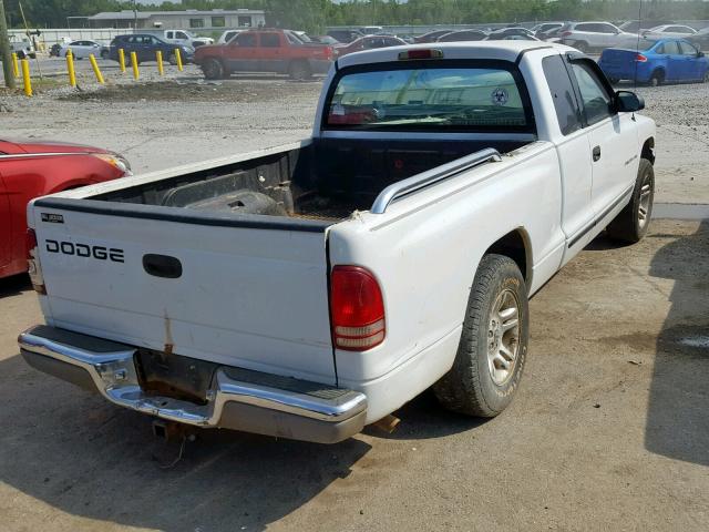 1B7GL22X71S240308 - 2001 DODGE DAKOTA WHITE photo 4