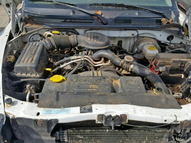 1B7GL22X71S240308 - 2001 DODGE DAKOTA WHITE photo 7