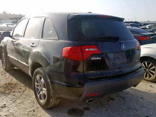 2HNYD28278H512929 - 2008 ACURA MDX BLACK photo 3