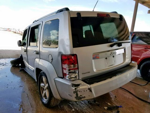 1J8GP58KX9W523669 - 2009 JEEP LIBERTY LI SILVER photo 3