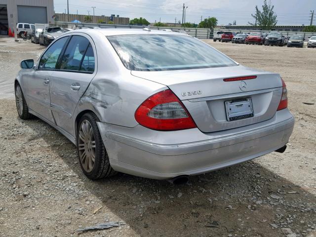 WDBUF56X38B258710 - 2008 MERCEDES-BENZ E 350 SILVER photo 3