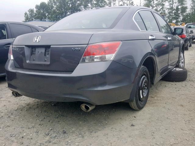 1HGCP36849A003600 - 2009 HONDA ACCORD EXL GRAY photo 4