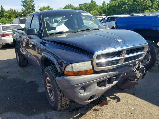 1D7HG12K34S616892 - 2004 DODGE DAKOTA SXT BLUE photo 1