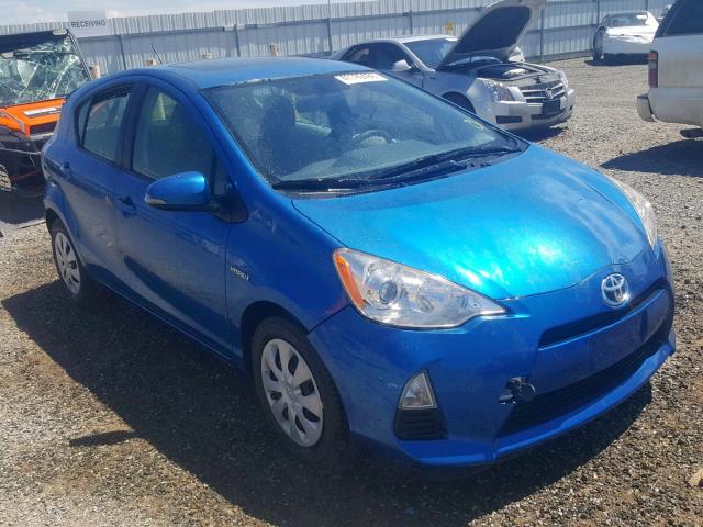 JTDKDTB38D1040476 - 2013 TOYOTA PRIUS C BLUE photo 1