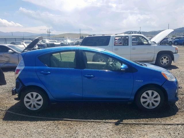 JTDKDTB38D1040476 - 2013 TOYOTA PRIUS C BLUE photo 9