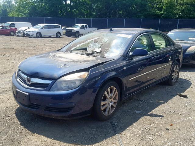 1G8ZS57N08F212495 - 2008 SATURN AURA XE BLUE photo 2