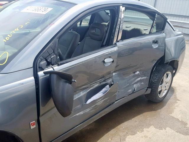 1G8AJ55F47Z168607 - 2007 SATURN ION LEVEL GRAY photo 9