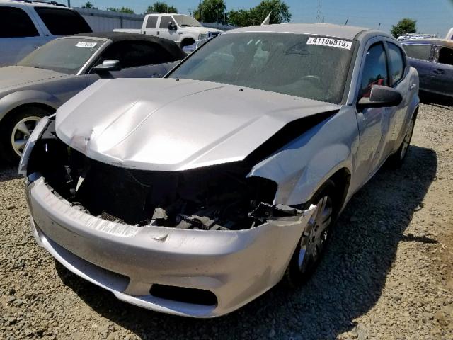 1B3BD4FB6BN616709 - 2011 DODGE AVENGER EX SILVER photo 2