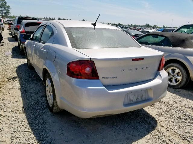 1B3BD4FB6BN616709 - 2011 DODGE AVENGER EX SILVER photo 3