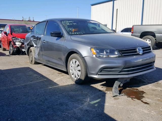 3VW2K7AJ4FM417935 - 2015 VOLKSWAGEN JETTA BASE GRAY photo 1