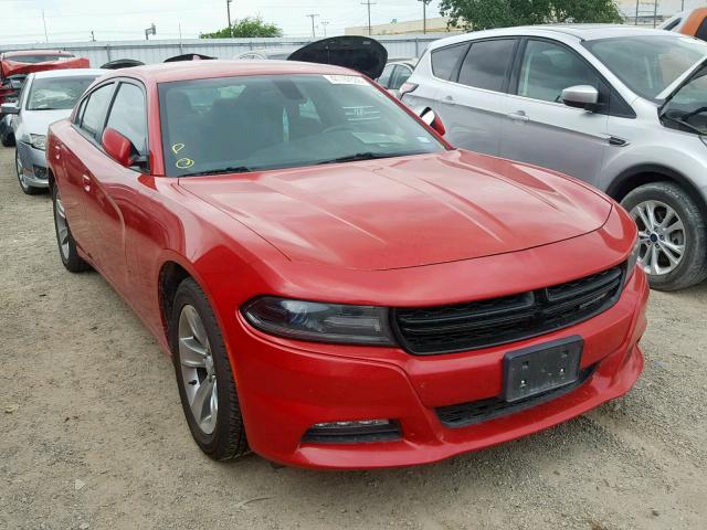 2C3CDXHG3FH805673 - 2015 DODGE CHARGER SX RED photo 1