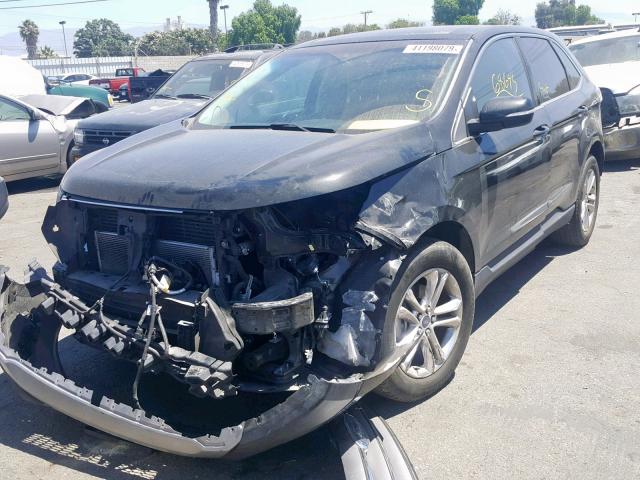 2FMPK3J84FBB09353 - 2015 FORD EDGE SEL BLACK photo 2