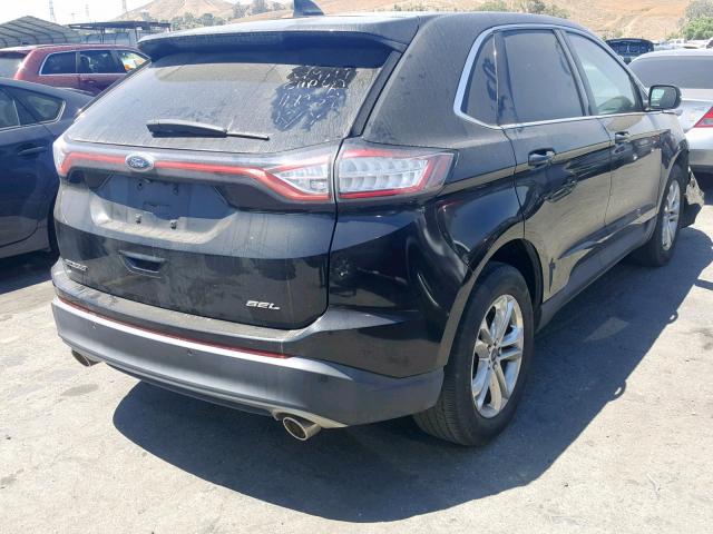 2FMPK3J84FBB09353 - 2015 FORD EDGE SEL BLACK photo 4