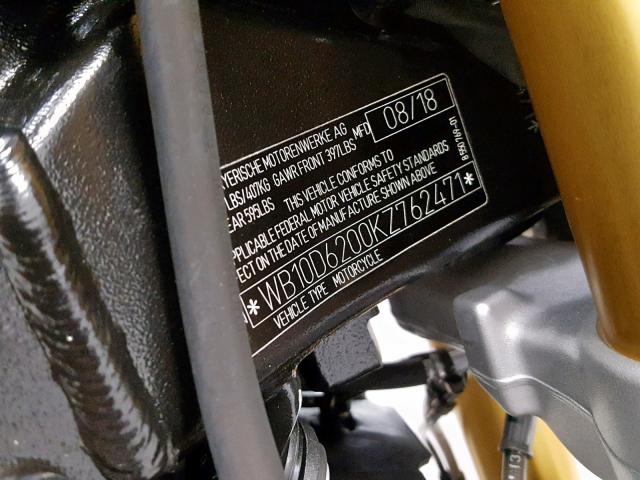 WB10D6200KZ762471 - 2019 BMW S 1000 R BLACK photo 20