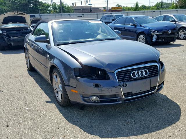 WAUDF48H17K021632 - 2007 AUDI A4 2.0T CA GRAY photo 1