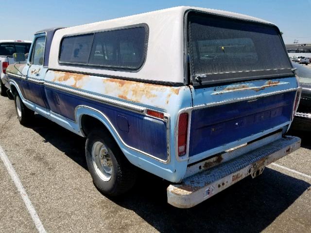 000000F25VR061908 - 1977 FORD PICK UP BLUE photo 3