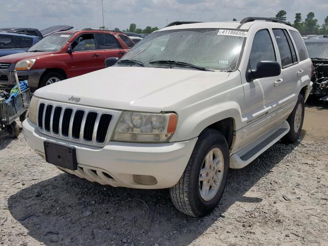 1J4GX58S02C176779 - 2002 JEEP GRAND CHER WHITE photo 2