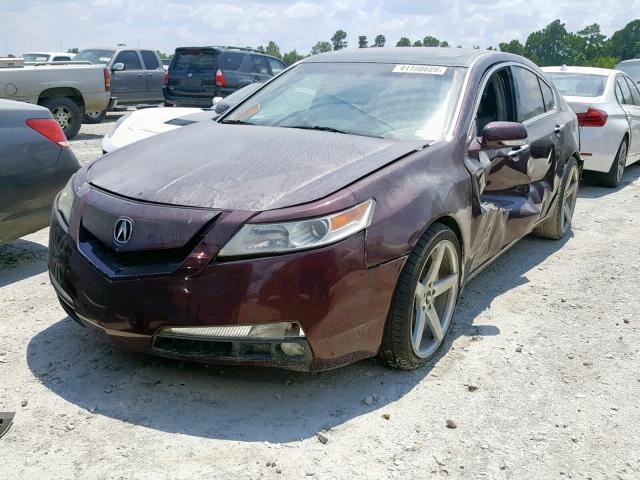 19UUA86569A007091 - 2009 ACURA TL MAROON photo 2