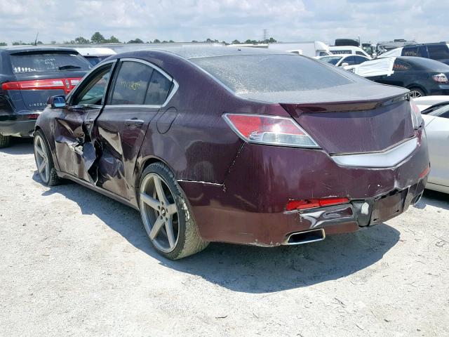 19UUA86569A007091 - 2009 ACURA TL MAROON photo 3