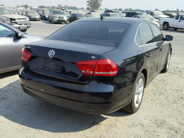 1VWBP7A34DC014863 - 2013 VOLKSWAGEN PASSAT SE BLACK photo 4