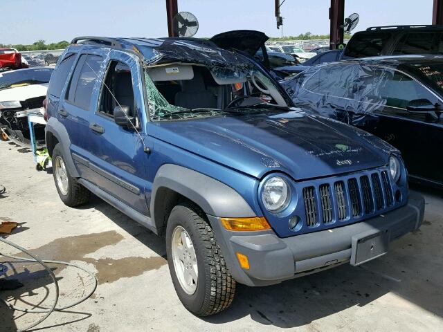 1J4GL48K96W171722 - 2006 JEEP LIBERTY SP BLUE photo 1