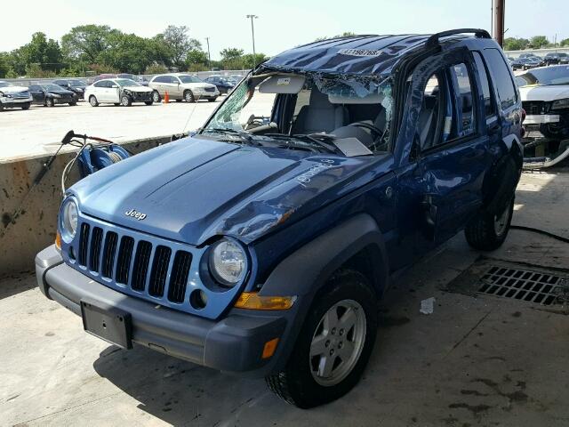 1J4GL48K96W171722 - 2006 JEEP LIBERTY SP BLUE photo 2