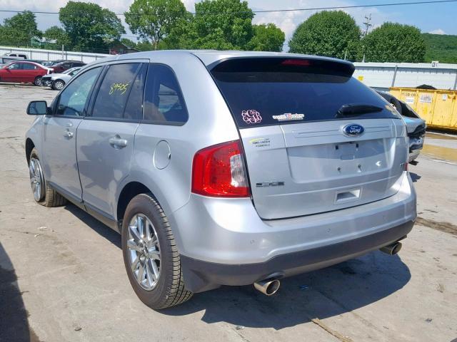 2FMDK3JC9DBB29571 - 2013 FORD EDGE SEL SILVER photo 3