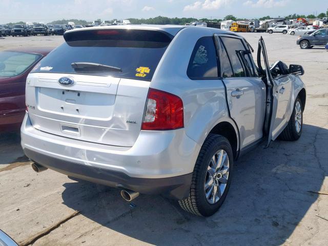 2FMDK3JC9DBB29571 - 2013 FORD EDGE SEL SILVER photo 4