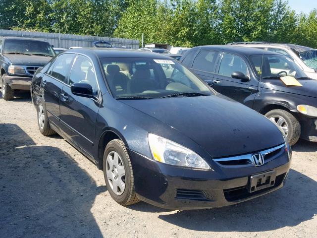 1HGCM56467A011471 - 2007 HONDA ACCORD LX BLACK photo 1