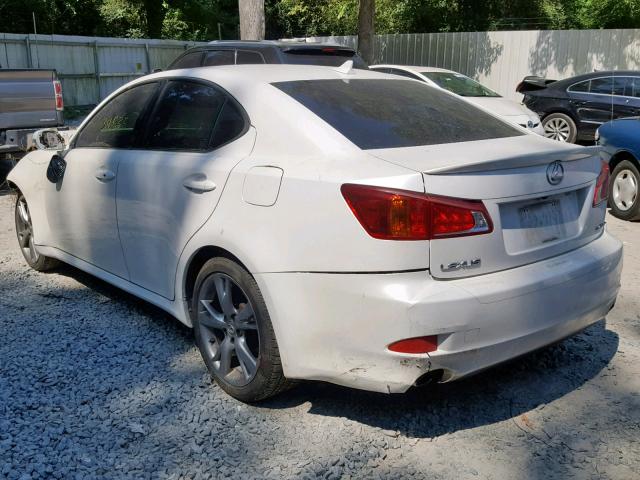 JTHBK262295089348 - 2009 LEXUS IS 250 WHITE photo 3