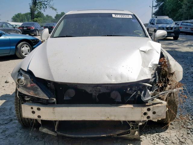 JTHBK262295089348 - 2009 LEXUS IS 250 WHITE photo 9