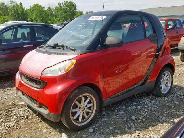 WMEEJ31X19K273449 - 2009 SMART FORTWO PUR RED photo 2