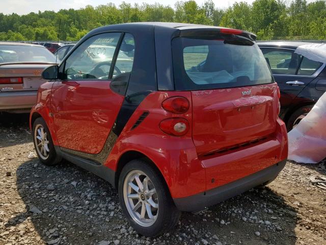 WMEEJ31X19K273449 - 2009 SMART FORTWO PUR RED photo 3