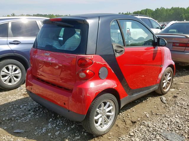 WMEEJ31X19K273449 - 2009 SMART FORTWO PUR RED photo 4