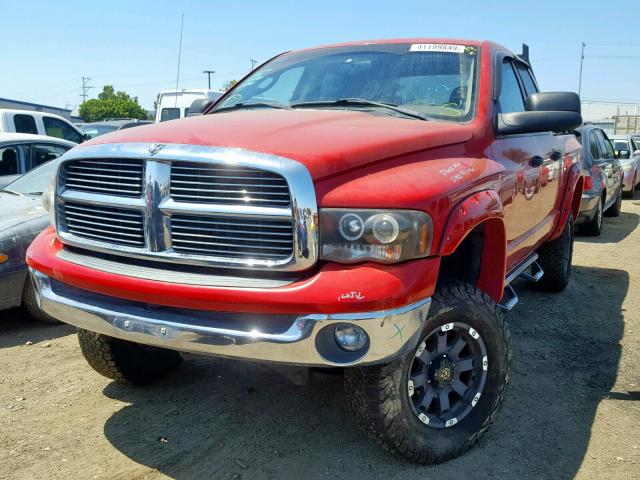 1D7HU18D84S779670 - 2004 DODGE RAM 1500 S RED photo 2