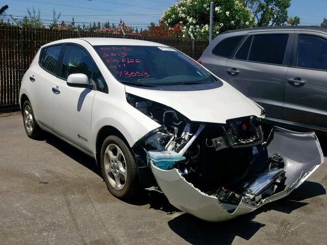 1N4AZ0CP6DC402649 - 2013 NISSAN LEAF S WHITE photo 1