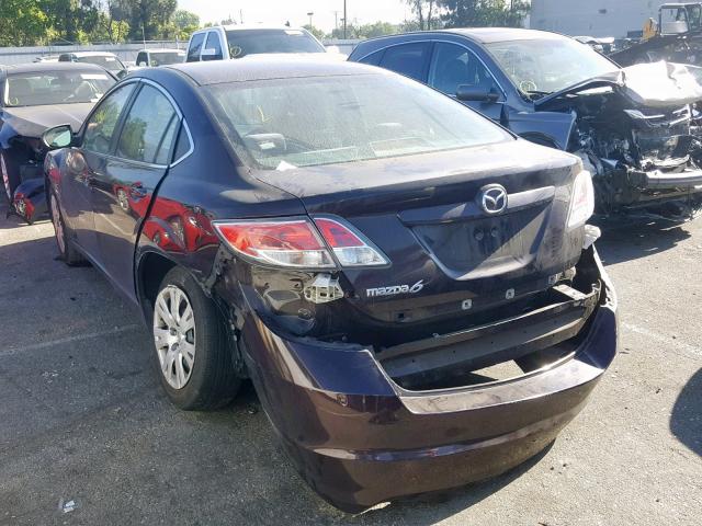 1YVHZ8BH1A5M03901 - 2010 MAZDA 6 I BURGUNDY photo 3