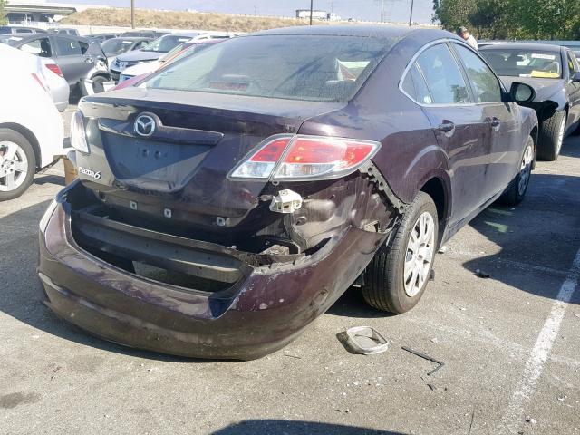 1YVHZ8BH1A5M03901 - 2010 MAZDA 6 I BURGUNDY photo 4