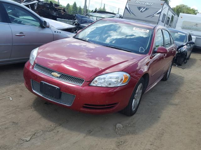 2G1WB5E38E1119438 - 2014 CHEVROLET IMPALA LIM RED photo 2