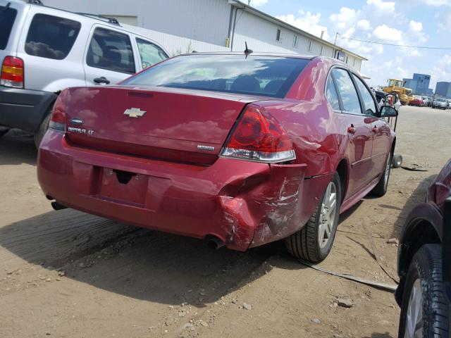 2G1WB5E38E1119438 - 2014 CHEVROLET IMPALA LIM RED photo 4